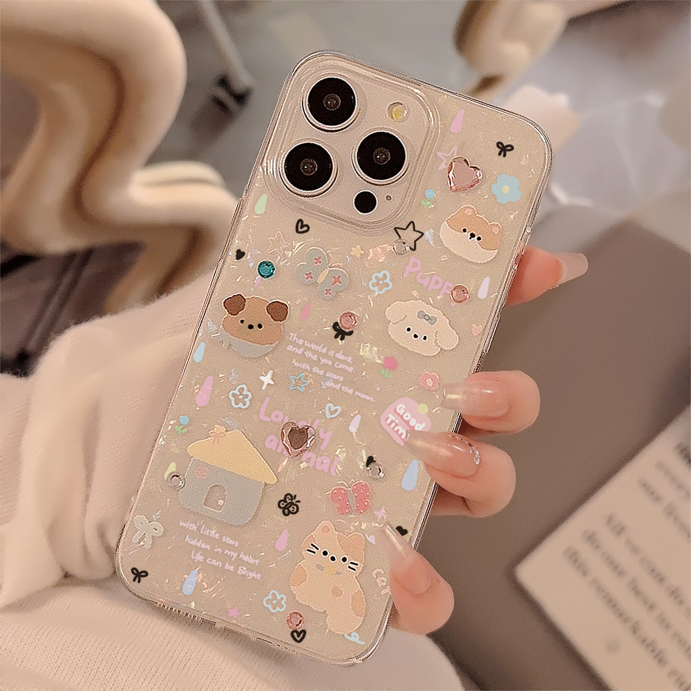 Shelly - Niedliche Cartoon-Welpen-Shell-Muster-Handyhülle für iPhone 11 12