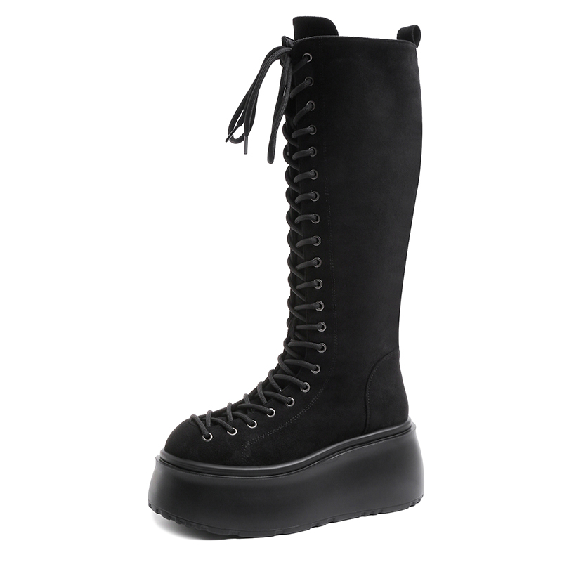 Tasmota - 8CM Mode Keilabsatz Quaste Mid-rohr Stiefel