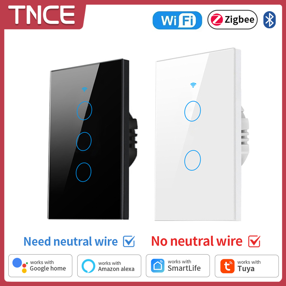 Smart Relay Tuya - TNCE Tuya WiFi/Zigbee Smart Lichtschalter, Neutralleiter/Kein