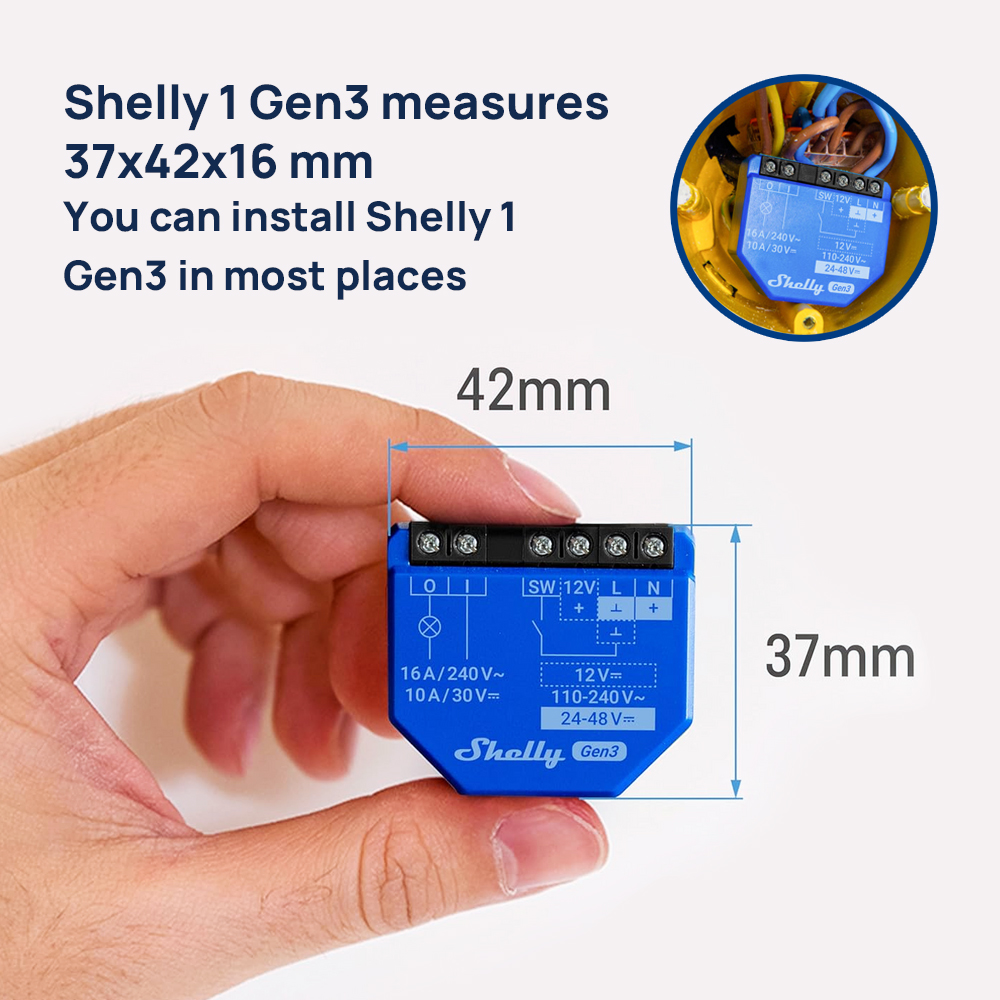 Shelly 1 Gen3 Trockenkontakt-S – Shelly Plug Bewertung und Preis